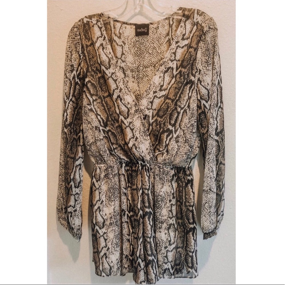 Snake print float romper